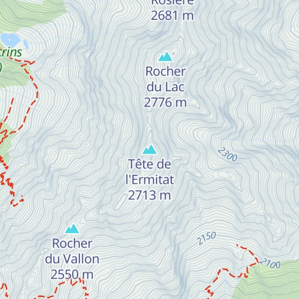 Map of Tête de l'Ermitat