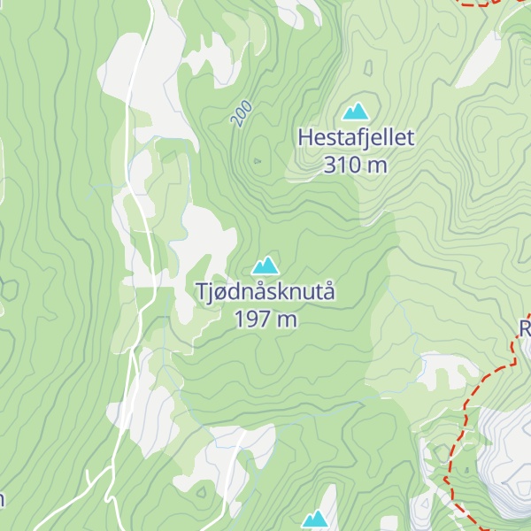 Map of Tjødnåsknutå