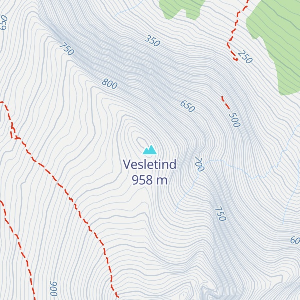 Map of Vesletind