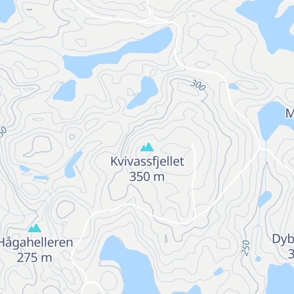 Map of Kvivassfjellet