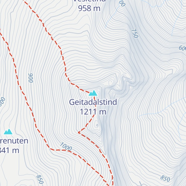 Map of Geitadalstind