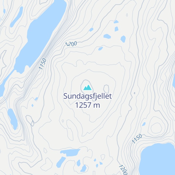 Map of Sundagsfjellet