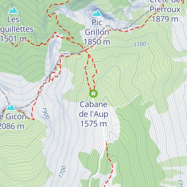 Map of Cabane de l'Aup