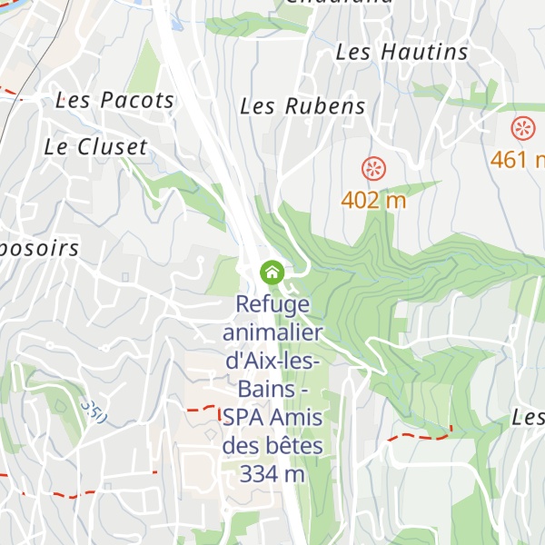 Map of Refuge animalier d'Aix-les-Bains - SPA Amis des bêtes