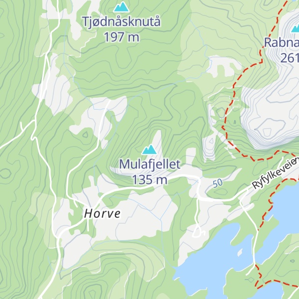 Map of Mulafjellet