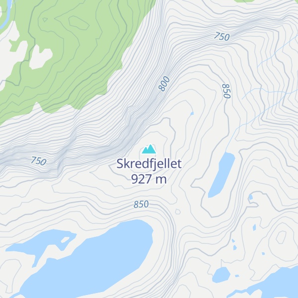 Map of Skredfjellet