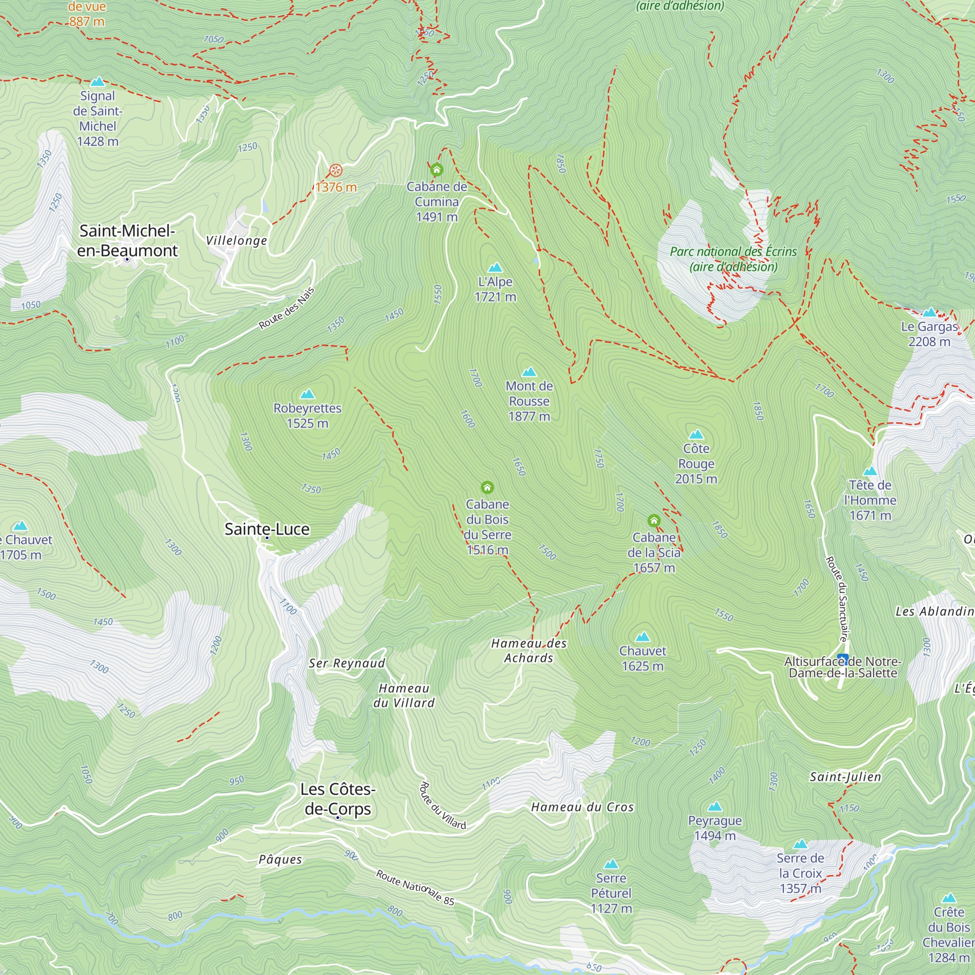 Cabane du Bois du Serre map