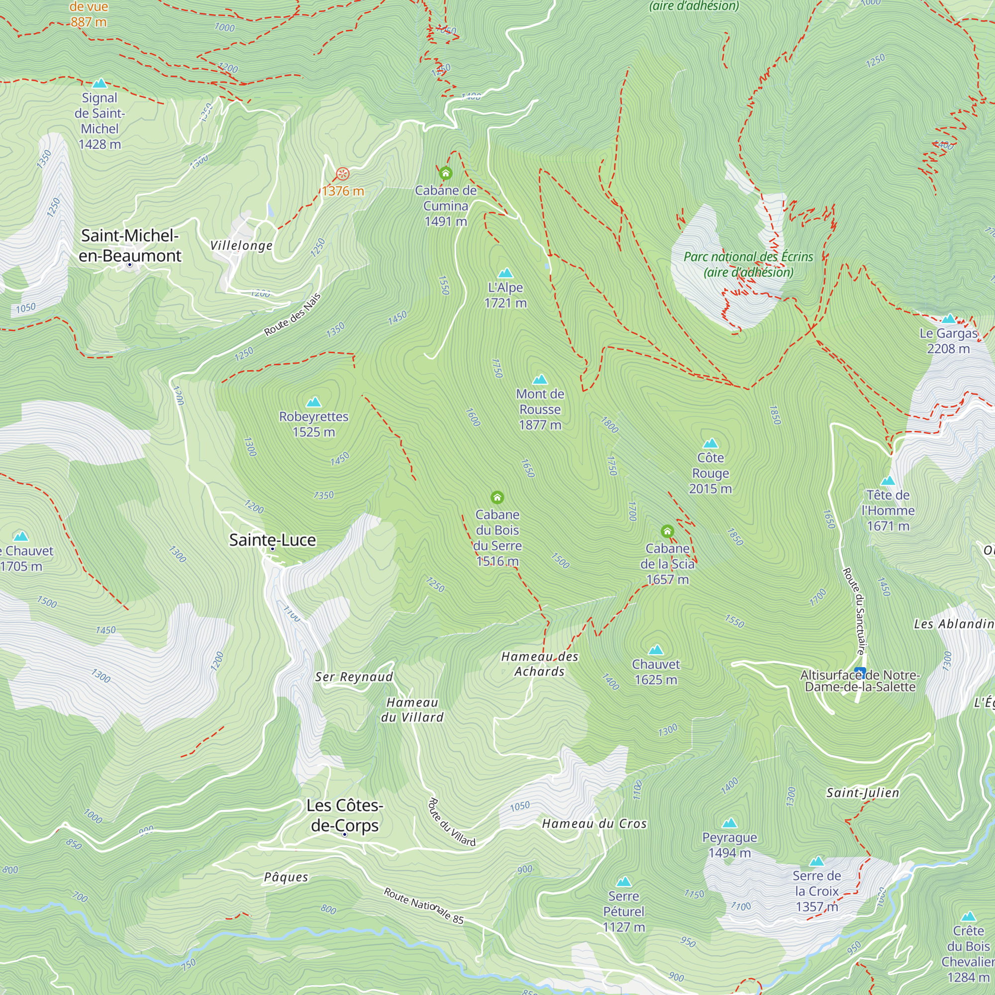 Cabane du Bois du Serre map