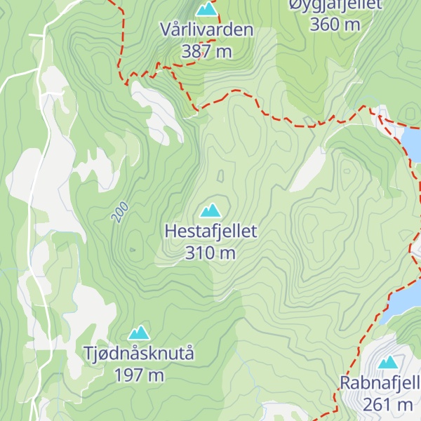 Map of Hestafjellet