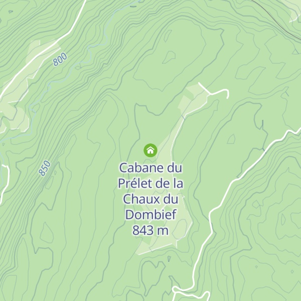 Map of Cabane du Prélet de la Chaux du Dombief
