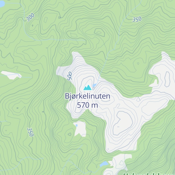 Map of Bjørkelinuten