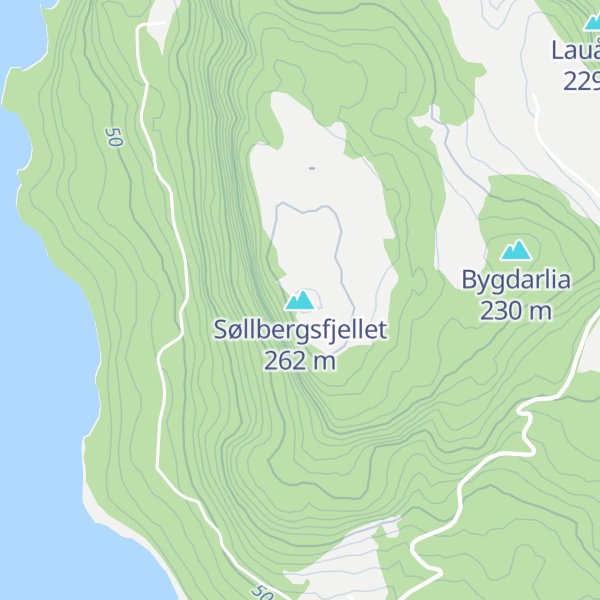 Map of Søllbergsfjellet