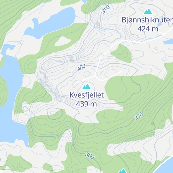 Map of Kvesfjellet