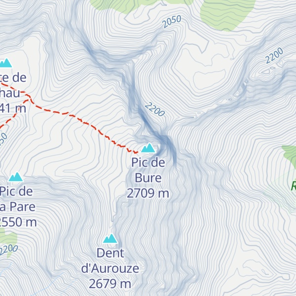 Map of Pic de Bure