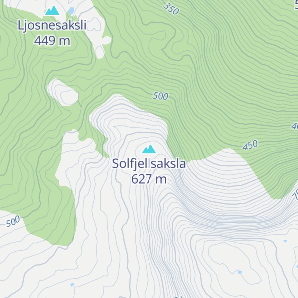 Map of Solfjellsaksla