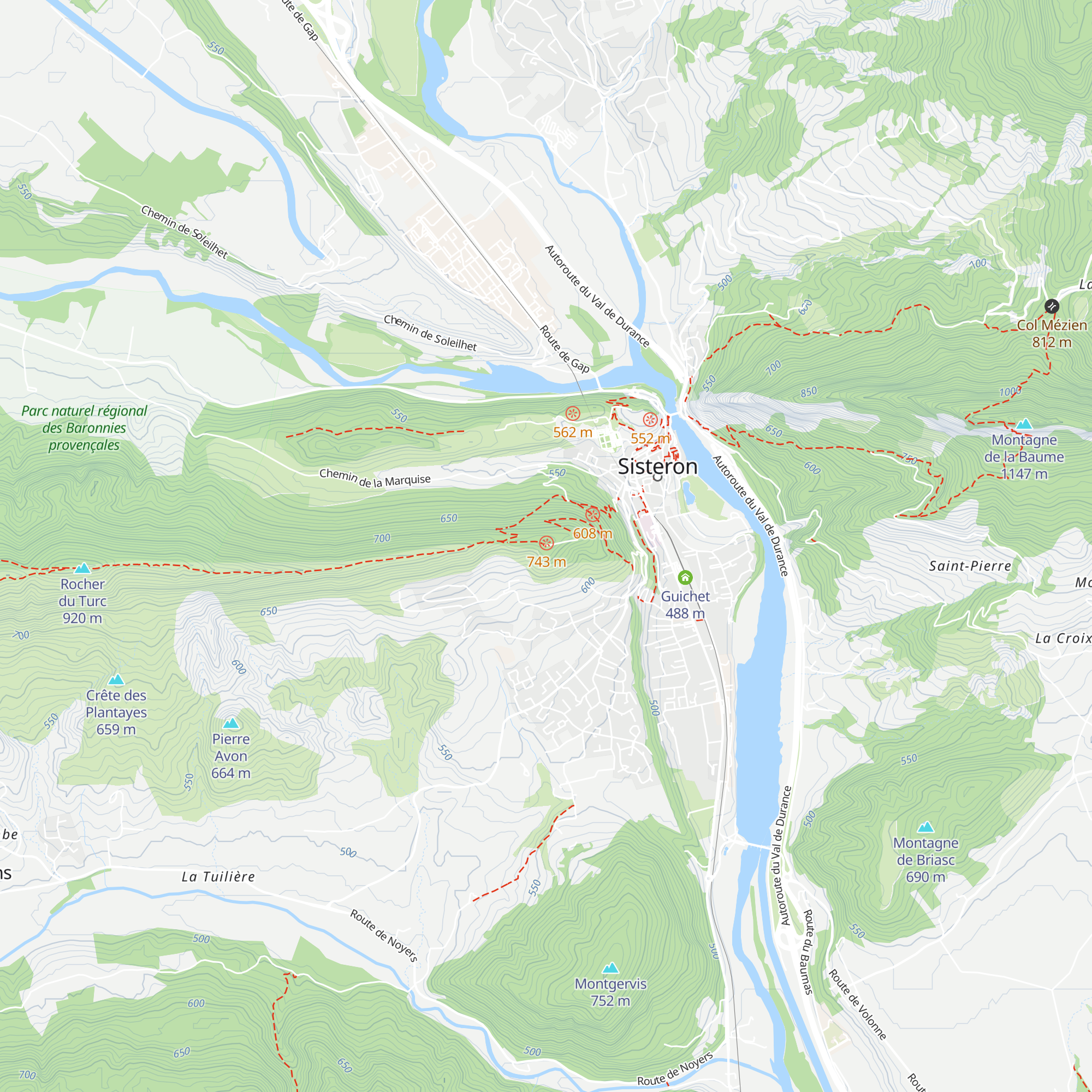 Refuge du Molard map