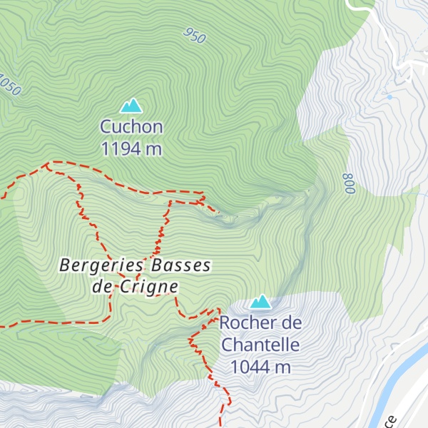 Map of Pic de Crigne