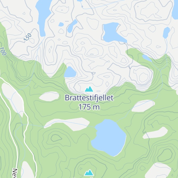 Map of Brattestifjellet