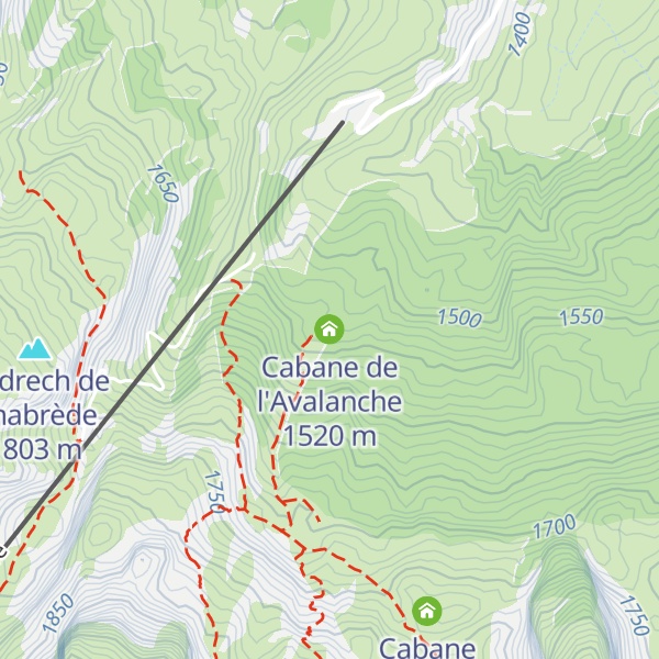 Map of Cabane de l'Avalanche