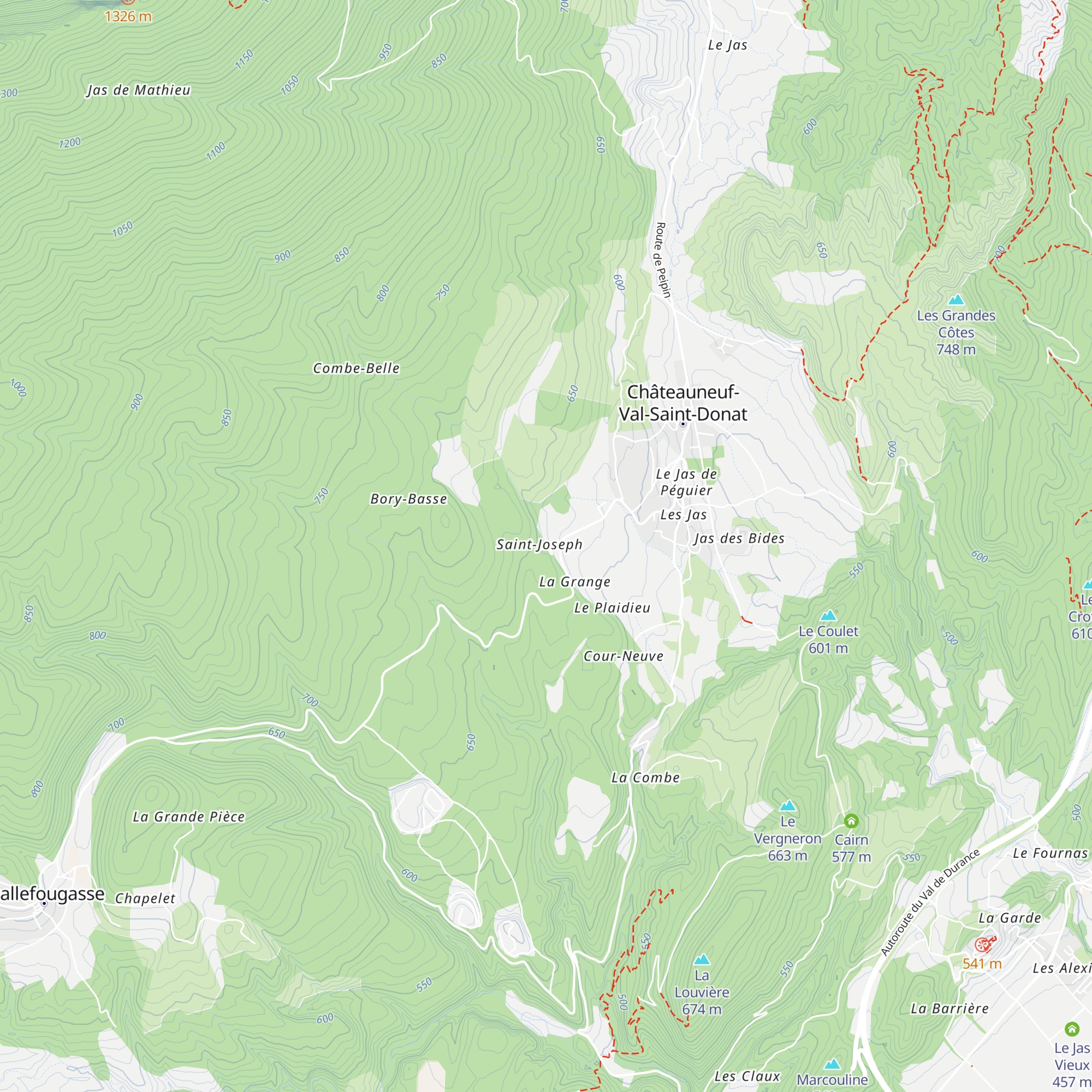 Le Mas Saint-Joseph map