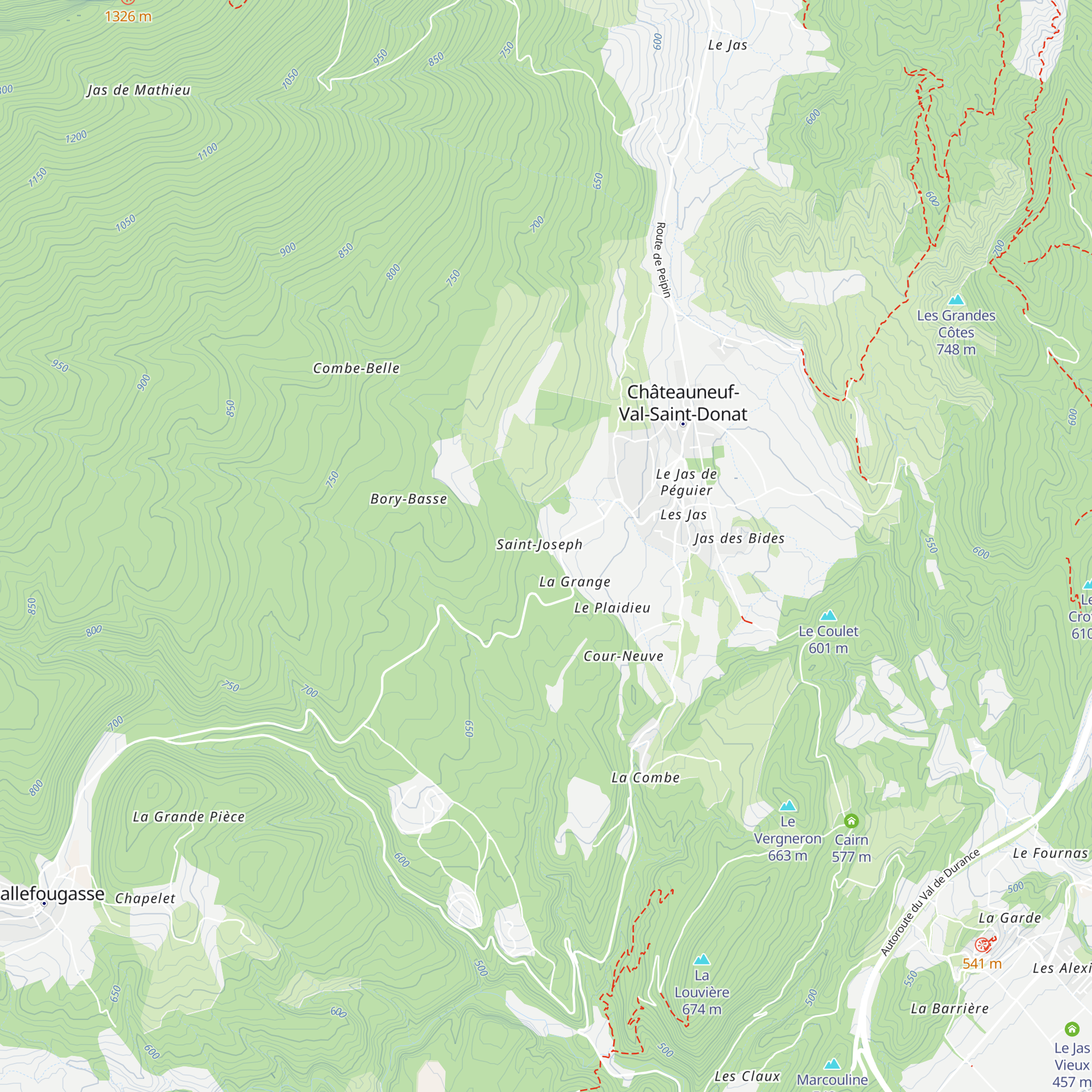 Le Mas Saint-Joseph map