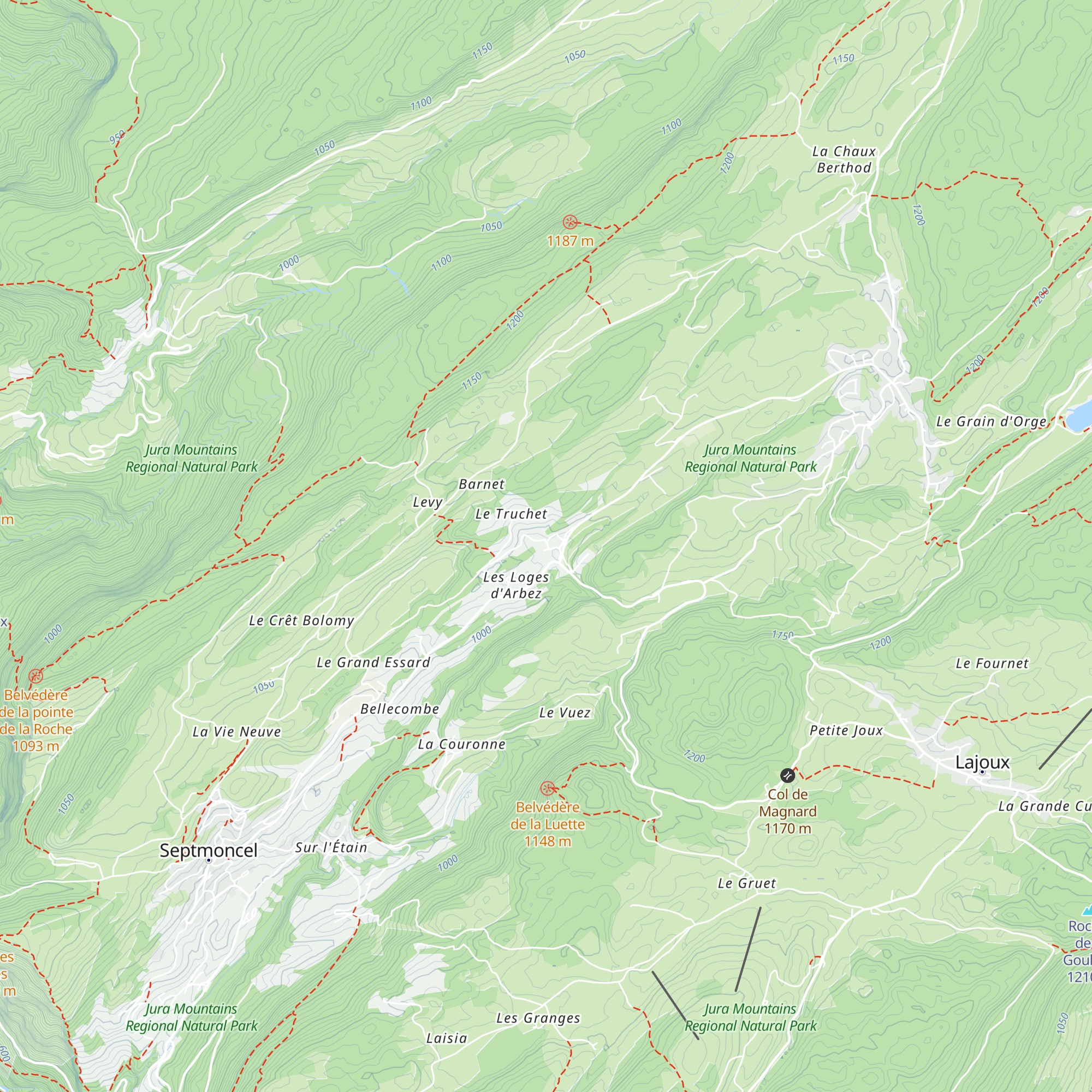 Gîte Agnès Clavières map