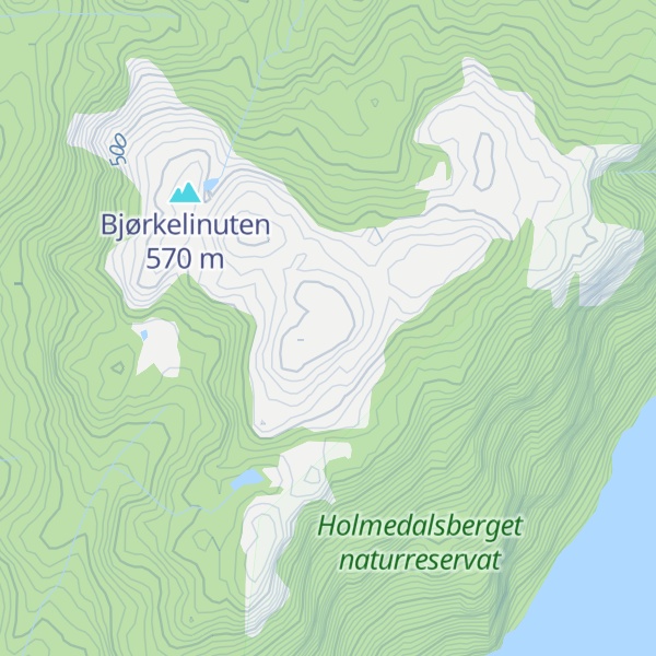Map of Holmedalsfjellet