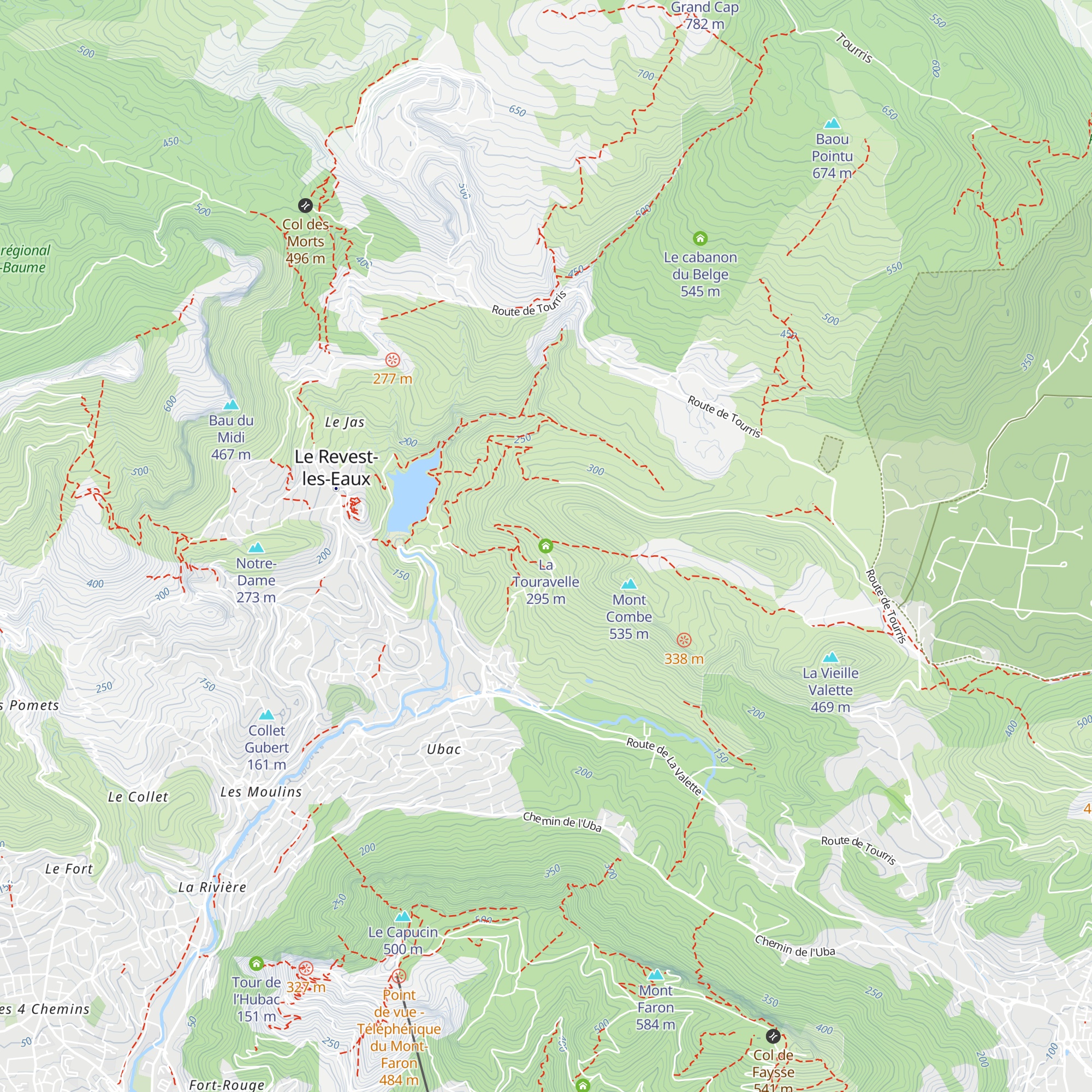 La Touravelle map