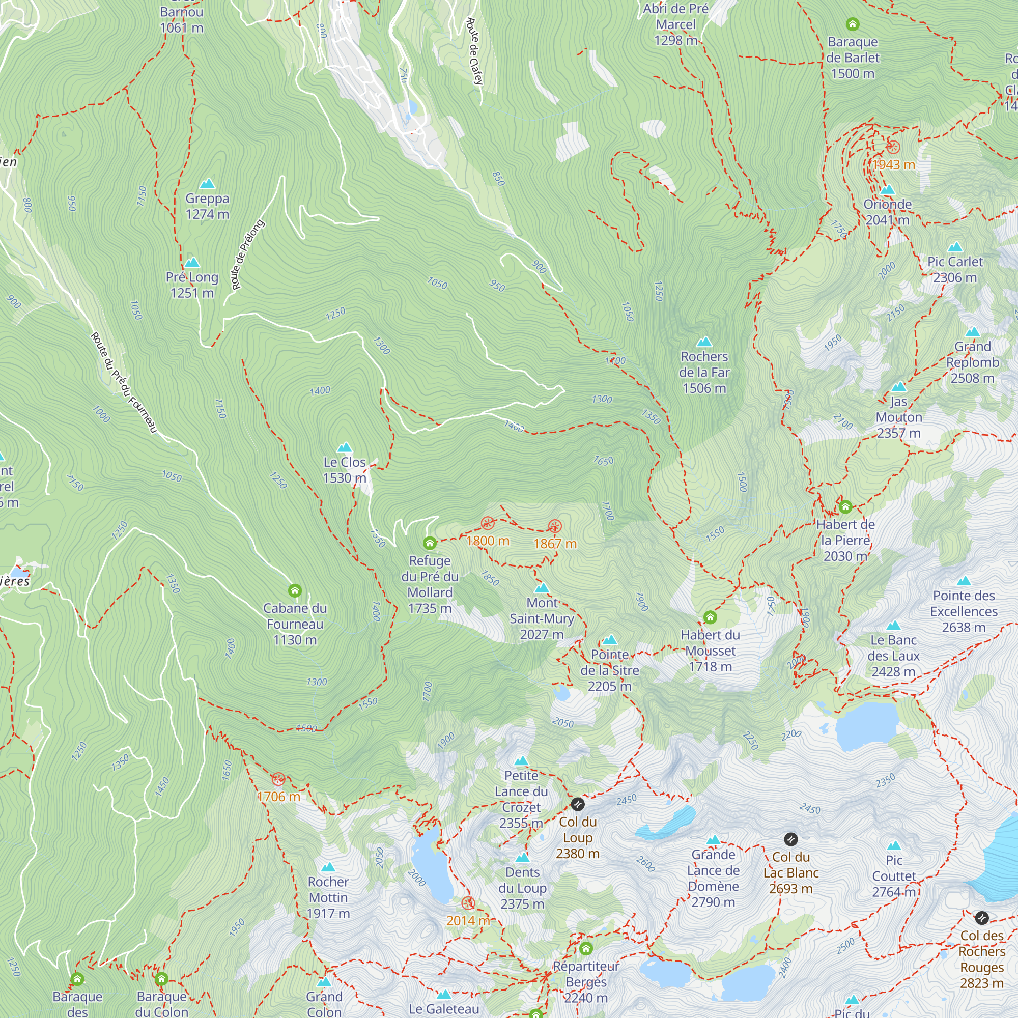 Habert des Sabottes map
