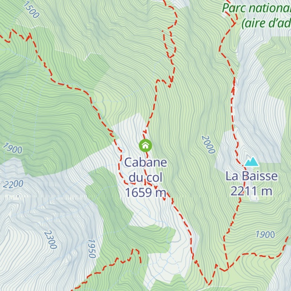 Map of Cabane du col