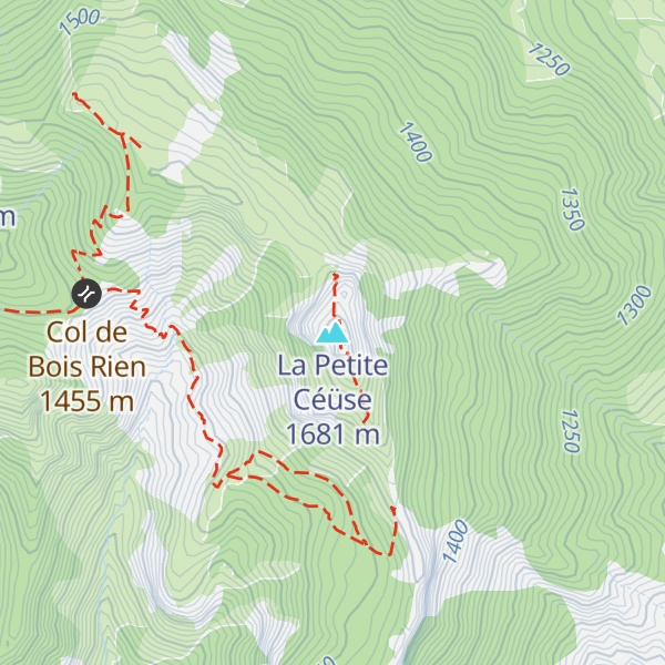Map of La Petite Céüse