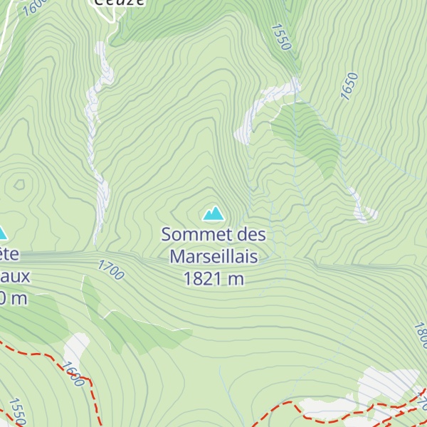 Map of Sommet des Marseillais