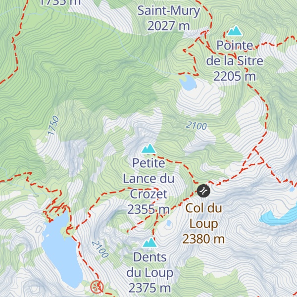 Map of Petite Lance du Crozet