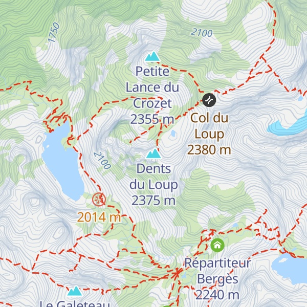 Map of Dents du Loup