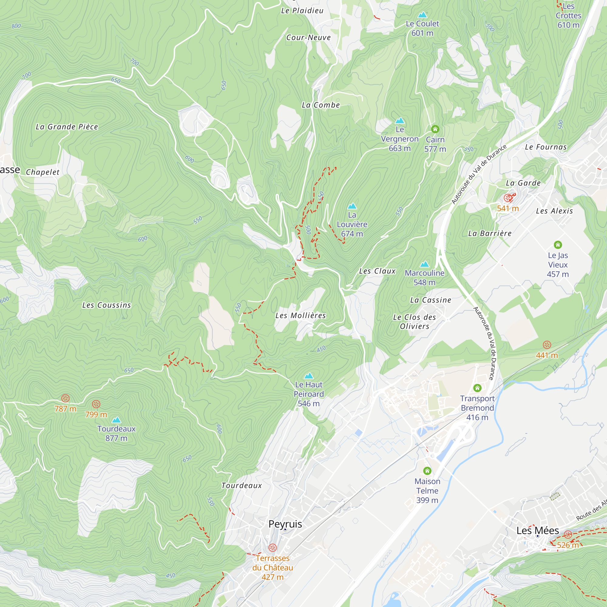 Les Grandes Mollières map