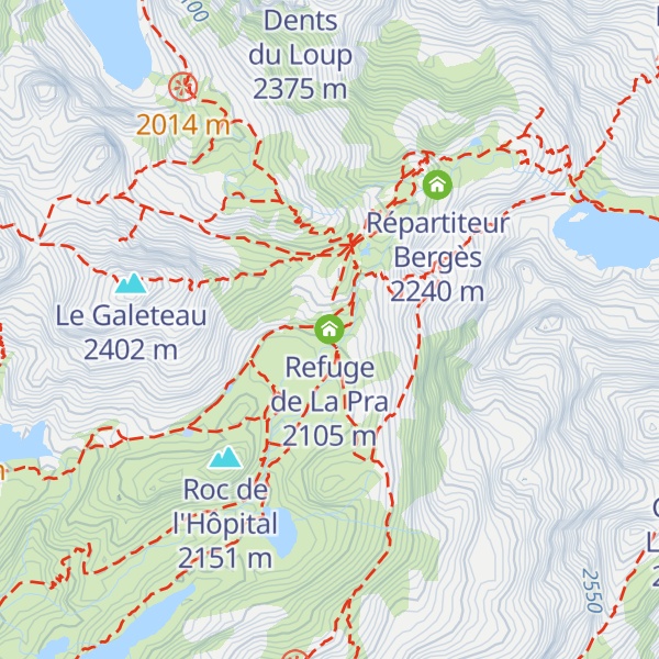 Map of Refuge de La Pra