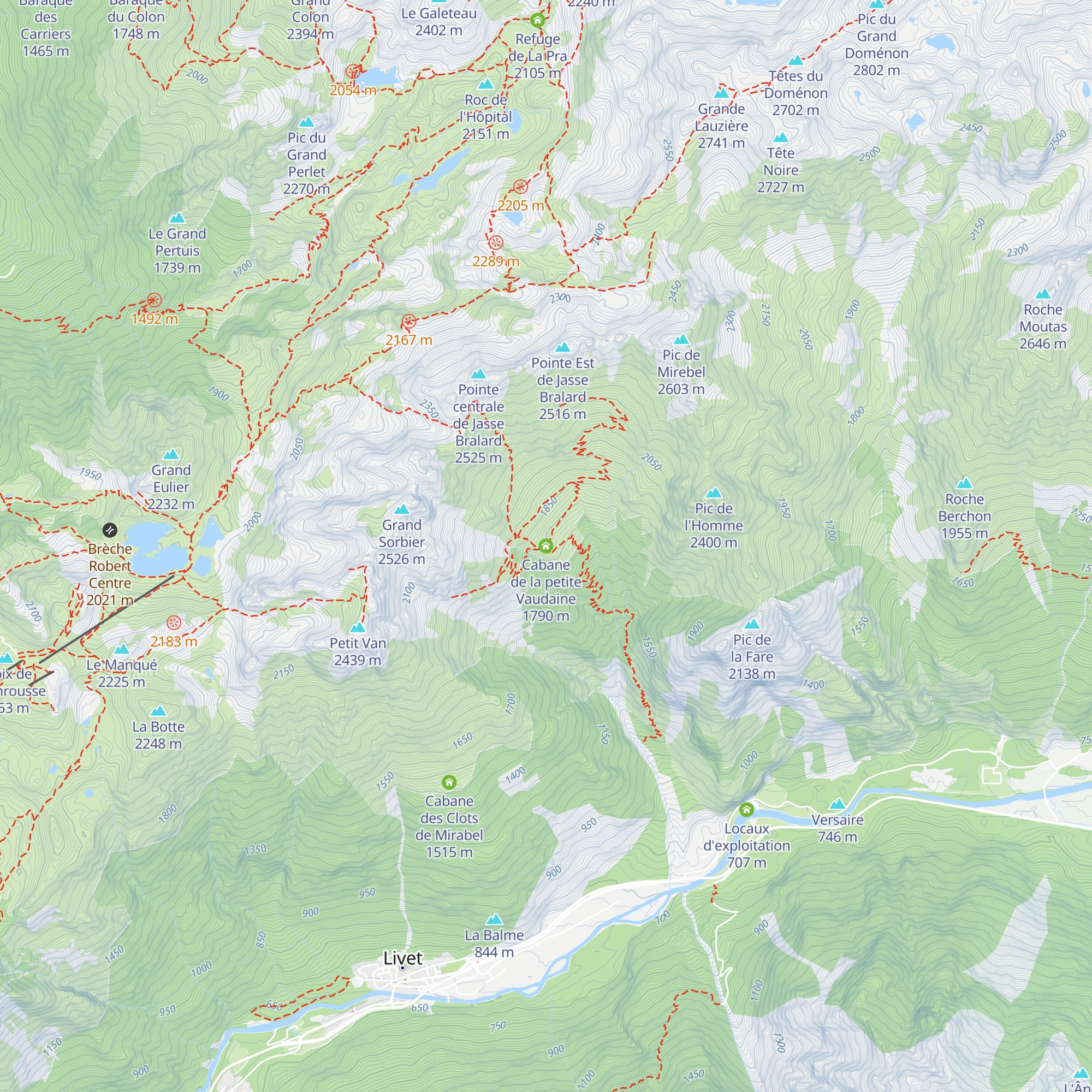 Cabane de la petite Vaudaine map