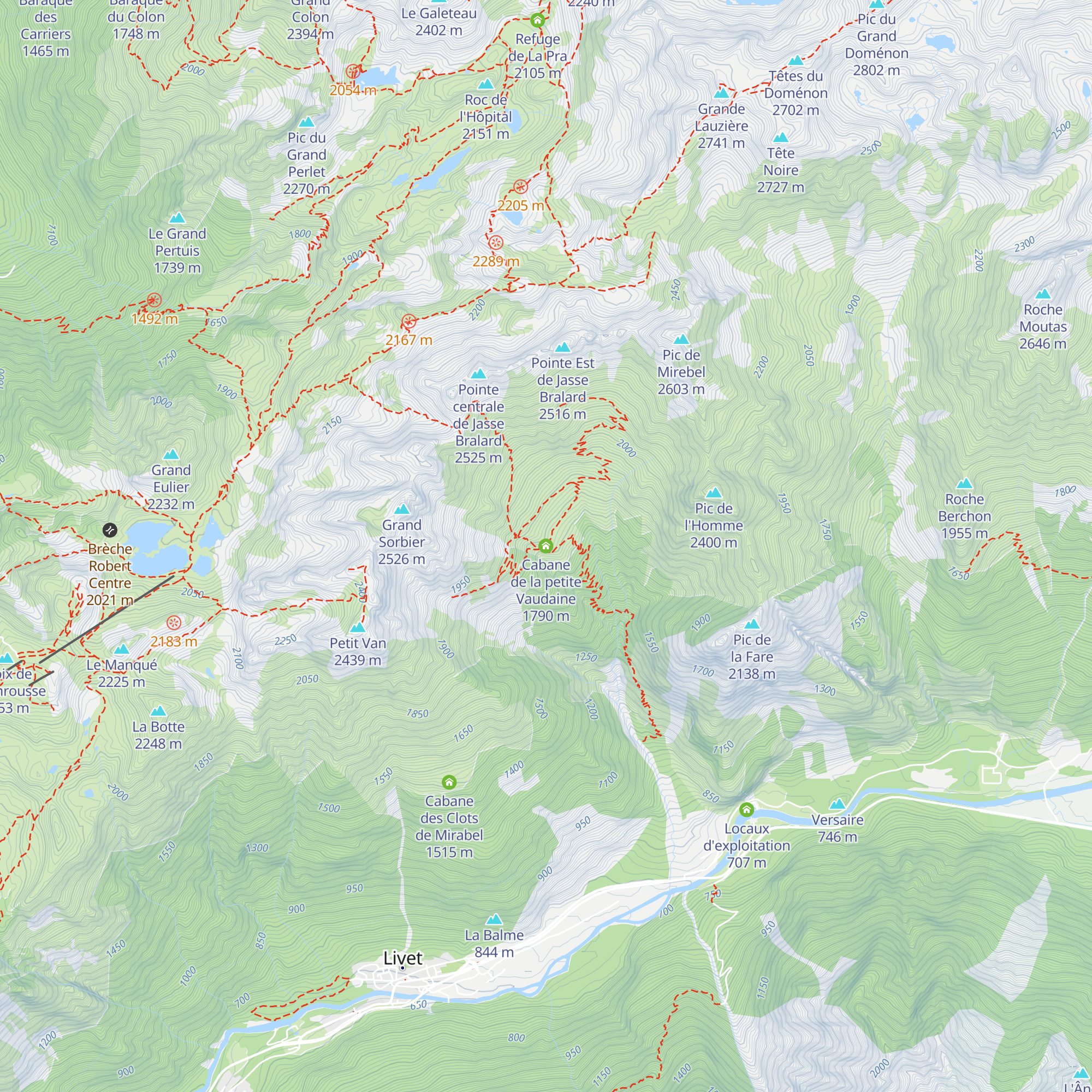 Cabane de la petite Vaudaine map