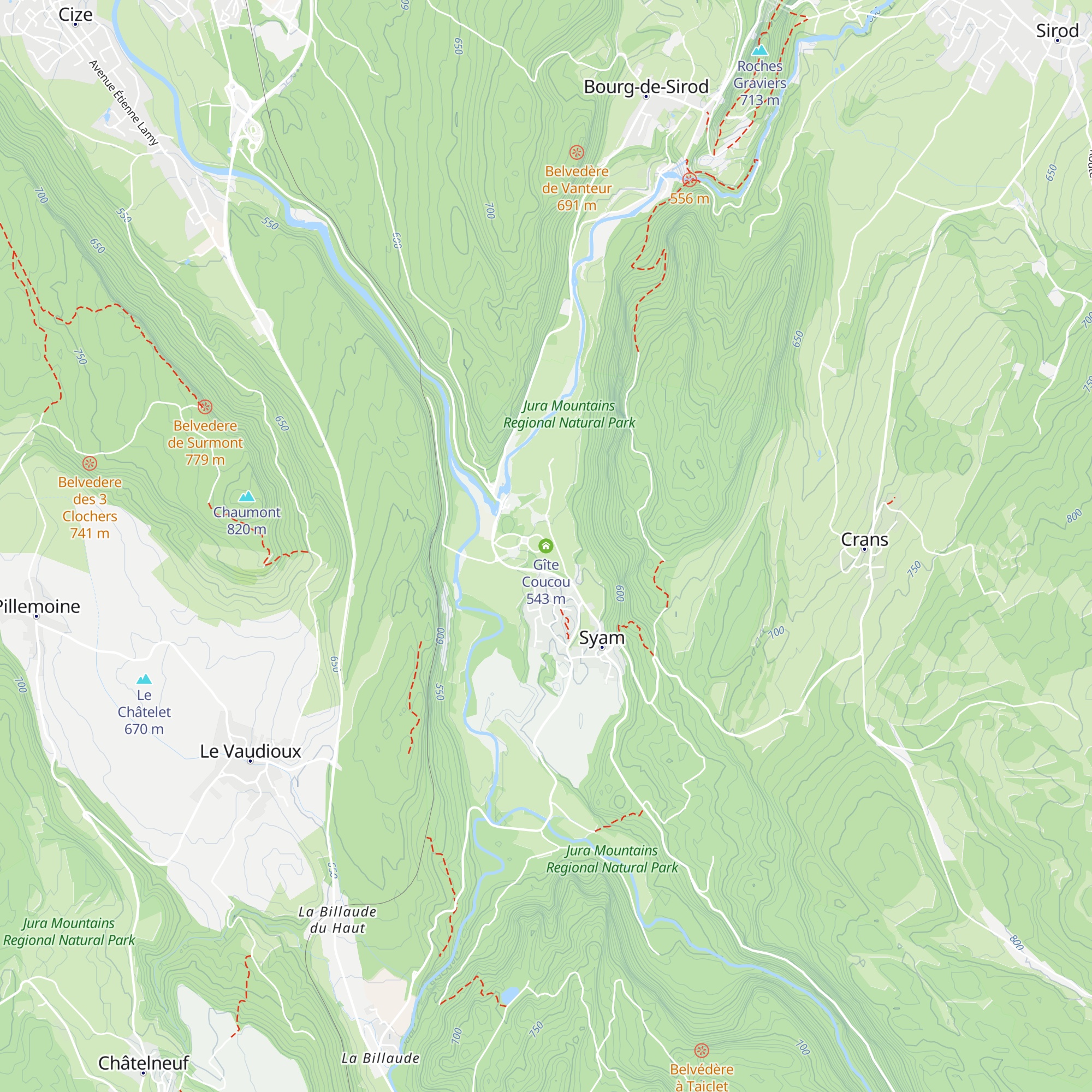 Gîte Coucou map