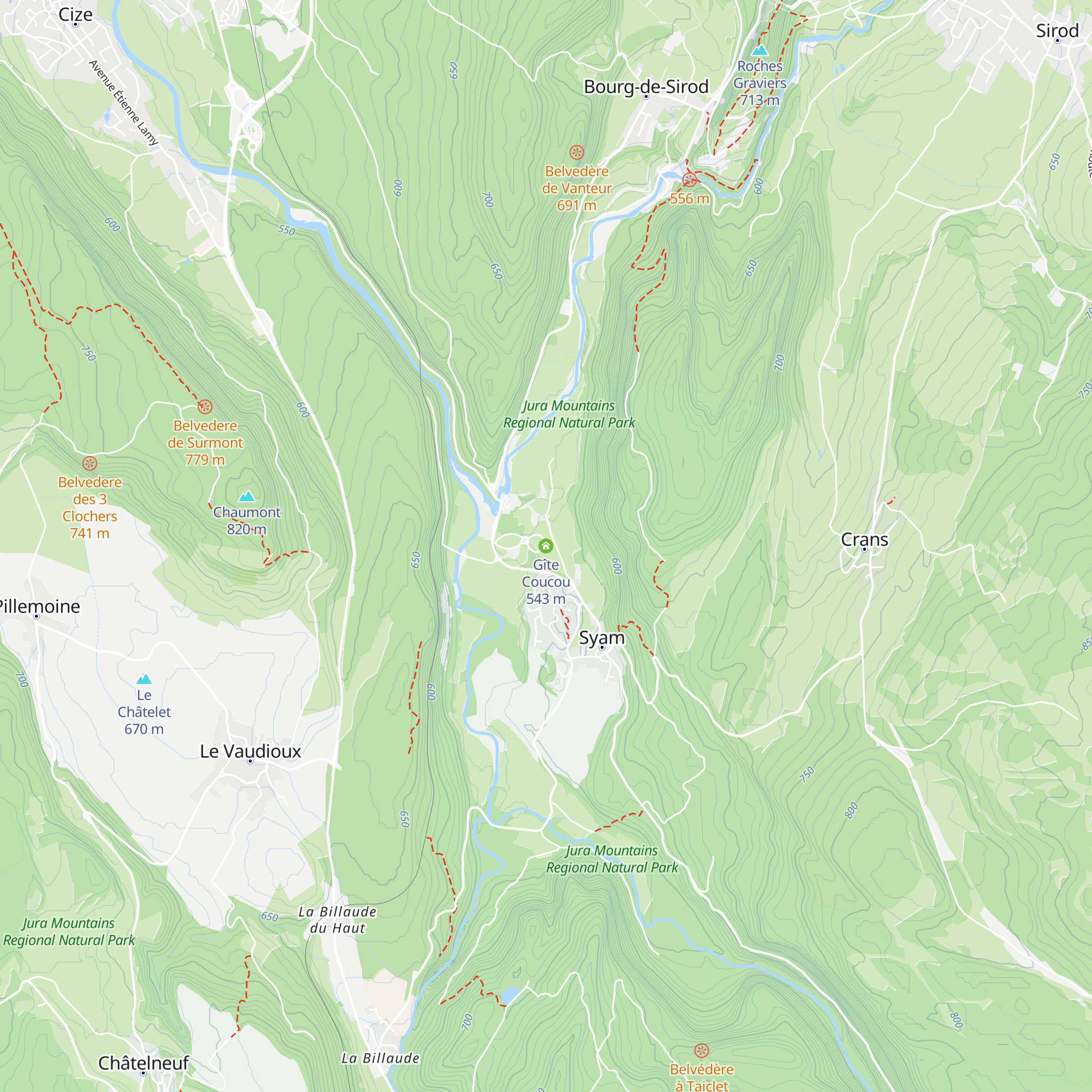 Gîte Coucou map