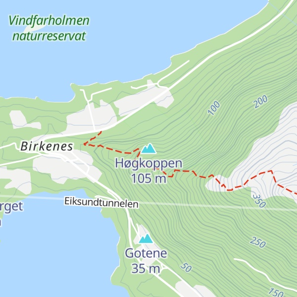 Map of Høgkoppen