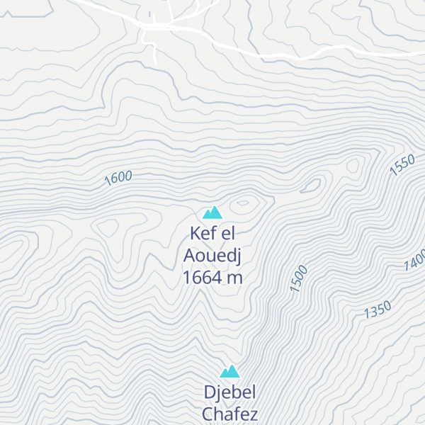 Map of Kef el Aouedj