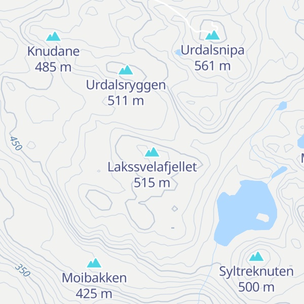 Map of Lakssvelafjellet