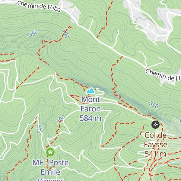 Map of Mont Faron