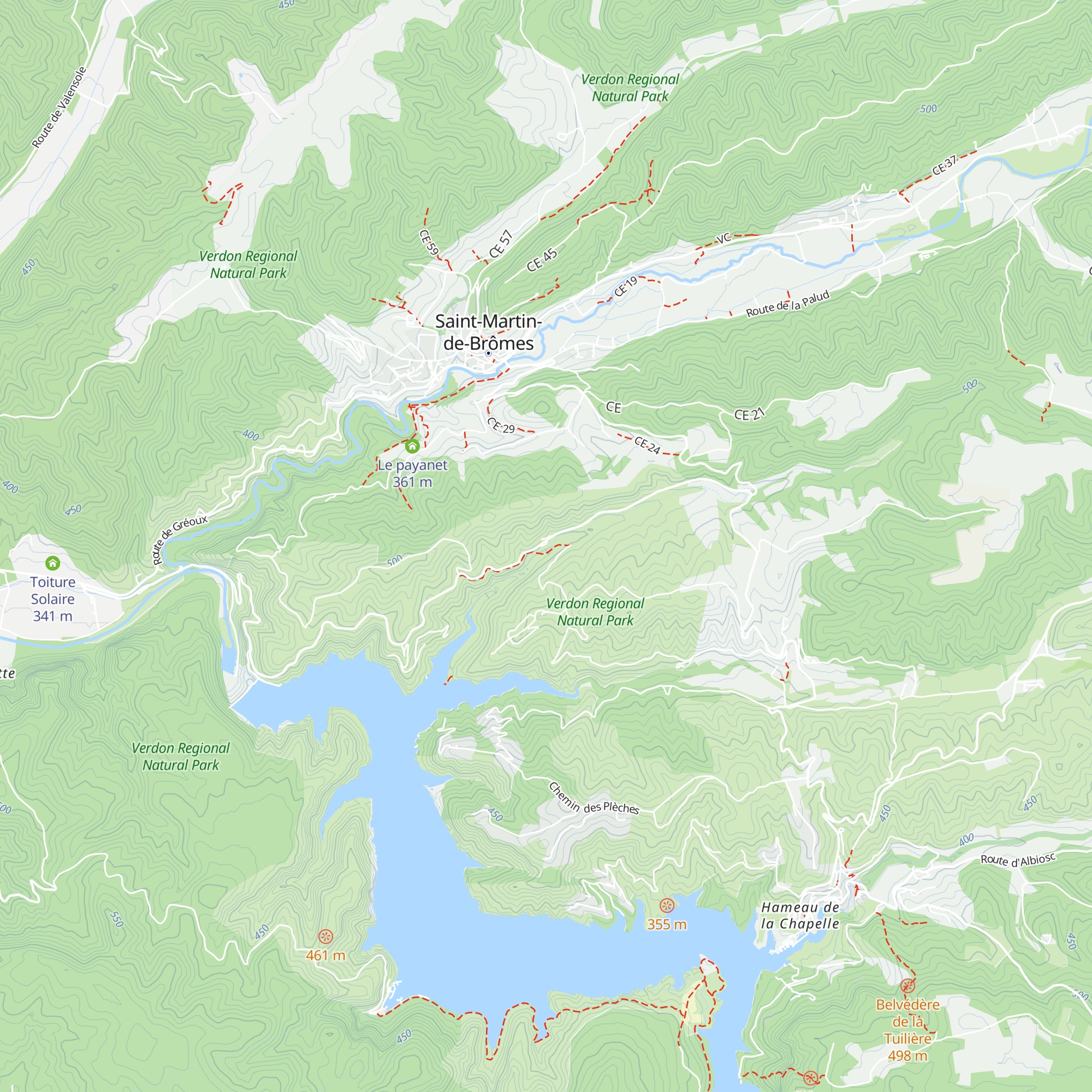 Les Cades map