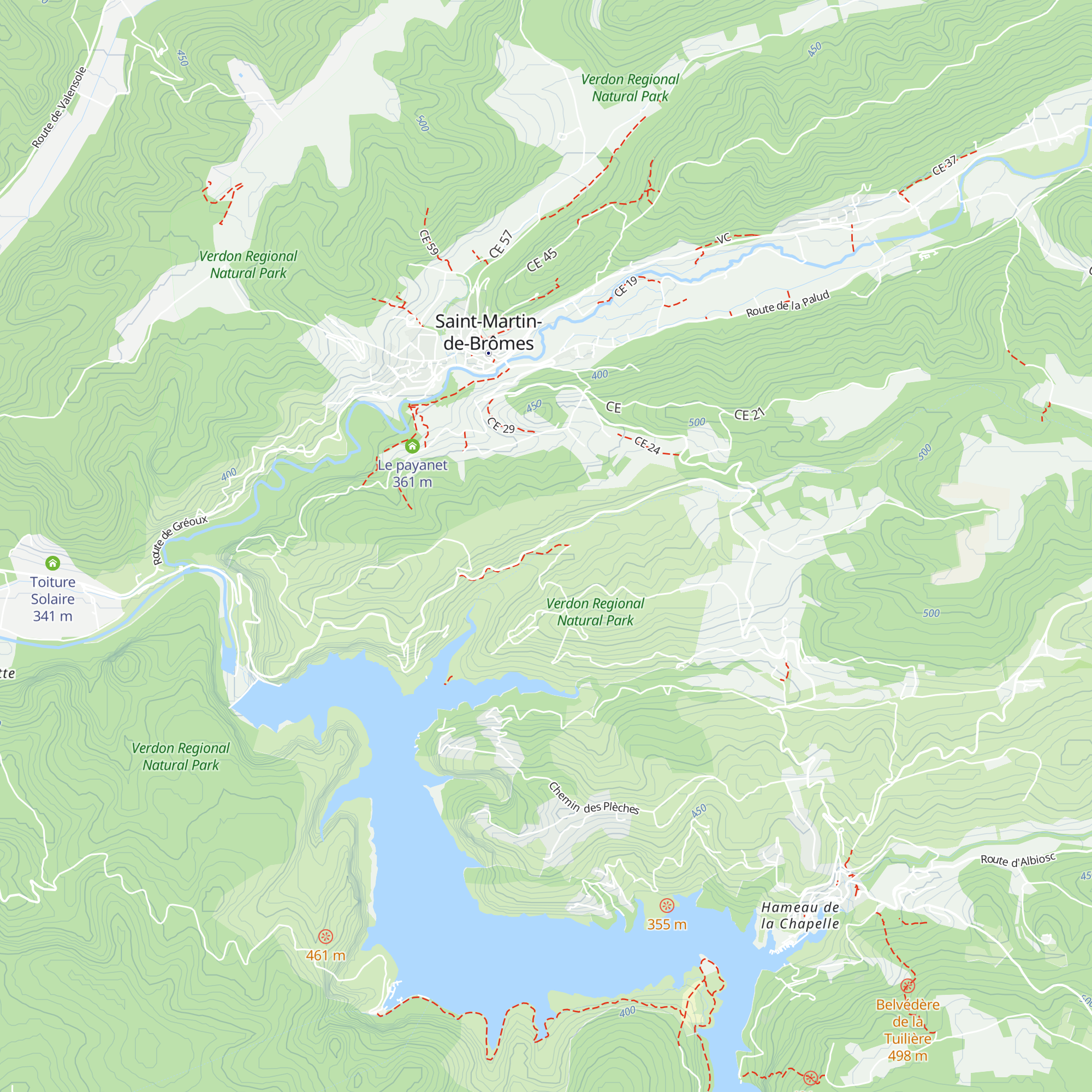 Les Cades map