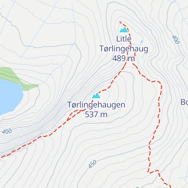 Map of Tørlingehaugane
