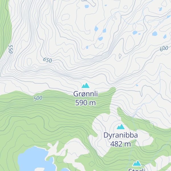 Map of Grønnli