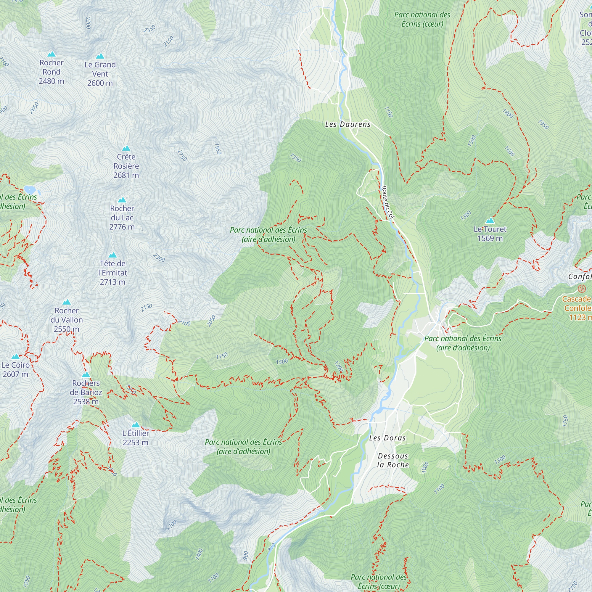 Au dessus de Gaudissard map