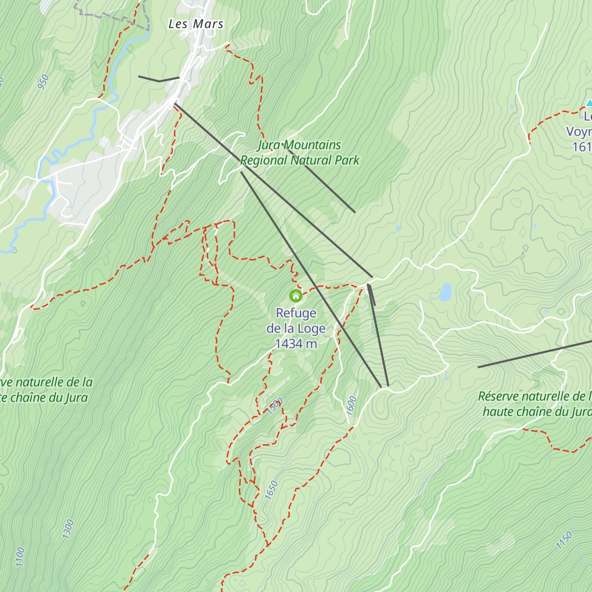 Refuge de la Loge map